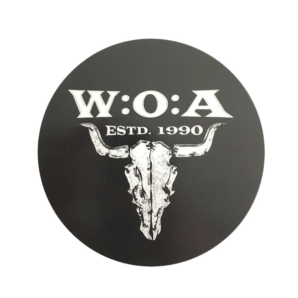 W:O:A - Aufkleber - Schwarz rund image