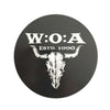 W:O:A - Aufkleber - Schwarz rund