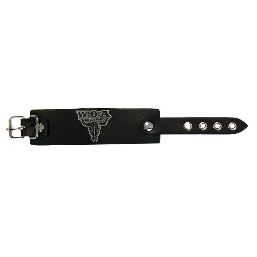 W:O:A - Leather Bracelet - Vintage - Emblem black