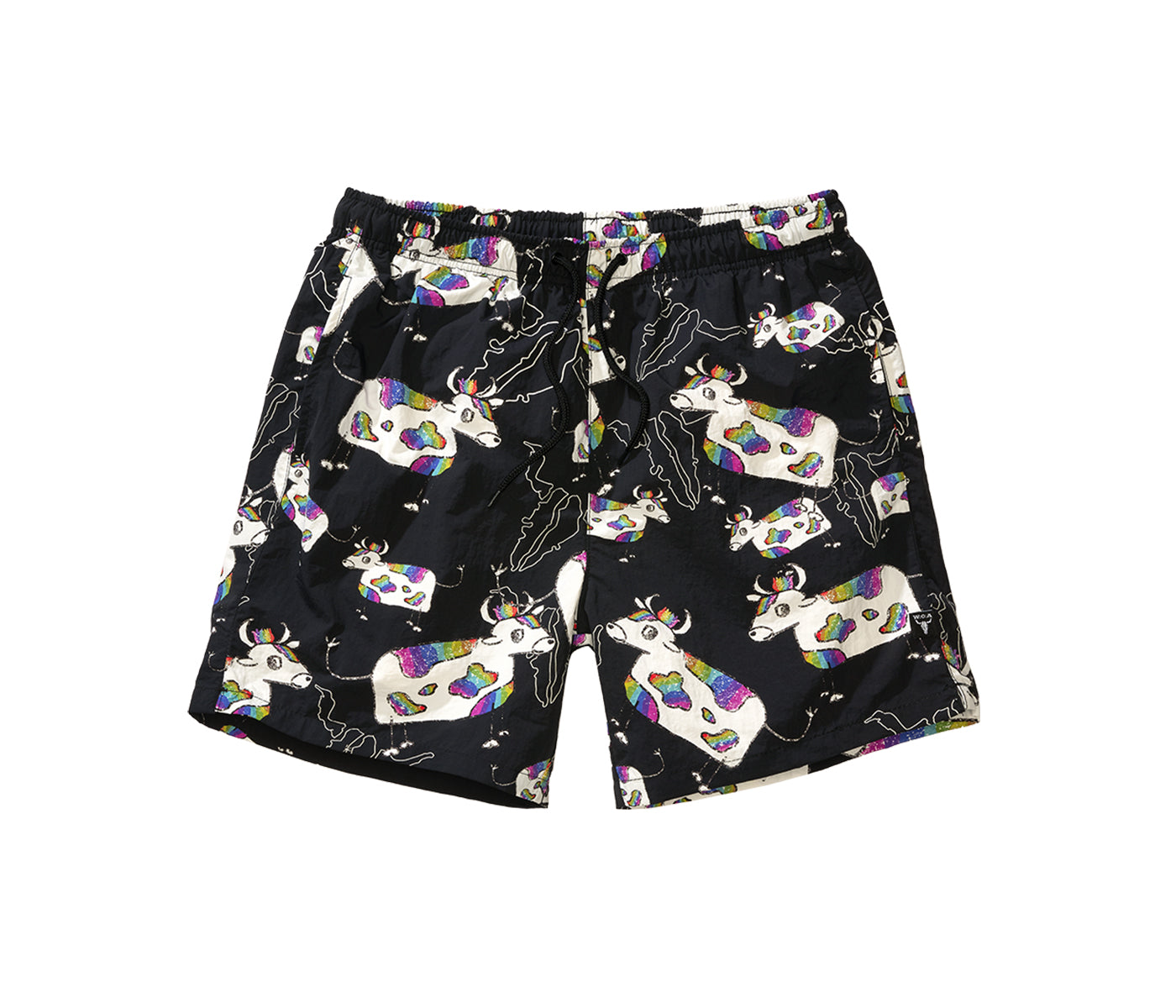 W:O:A - Swim Shorts - Rainbow Cow image