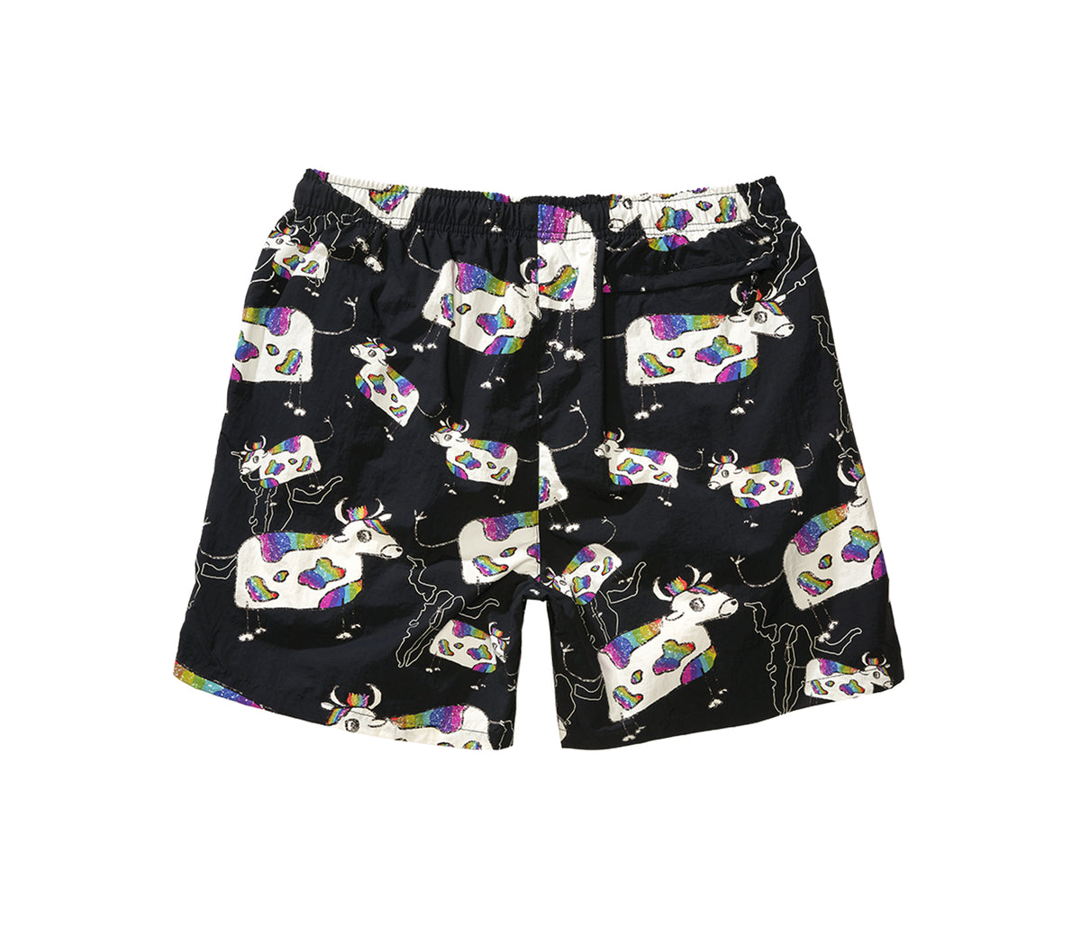 W:O:A - Swim Shorts - Rainbow Cow