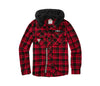W:O:A - Checkshirt Hood red