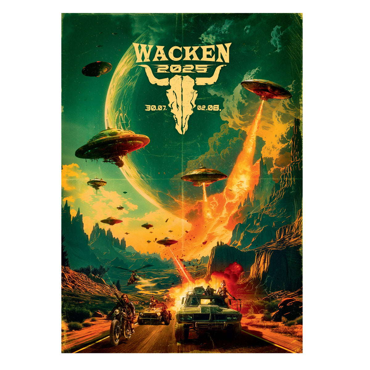 W:O:A - Poster - Alien Attack 2025- Gefaltet