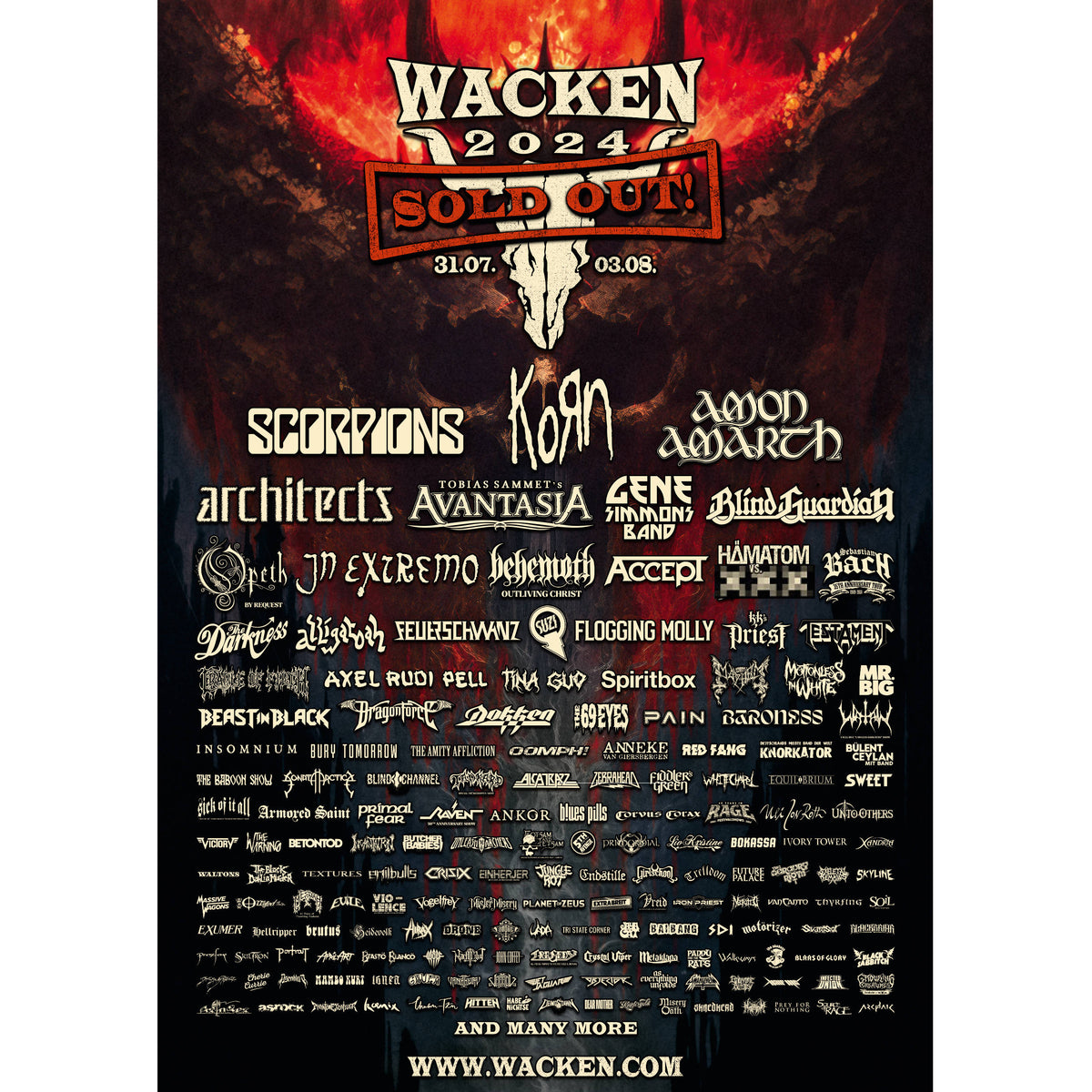 W:O:A - Poster Bands 2024