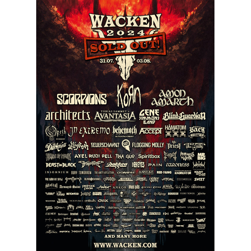 W:O:A - Poster Bands 2024 - gefaltet