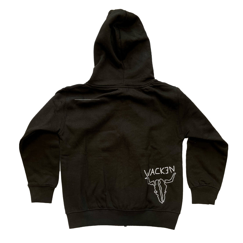 W:O:A - Kids HoodZip - Rainbow Cow black