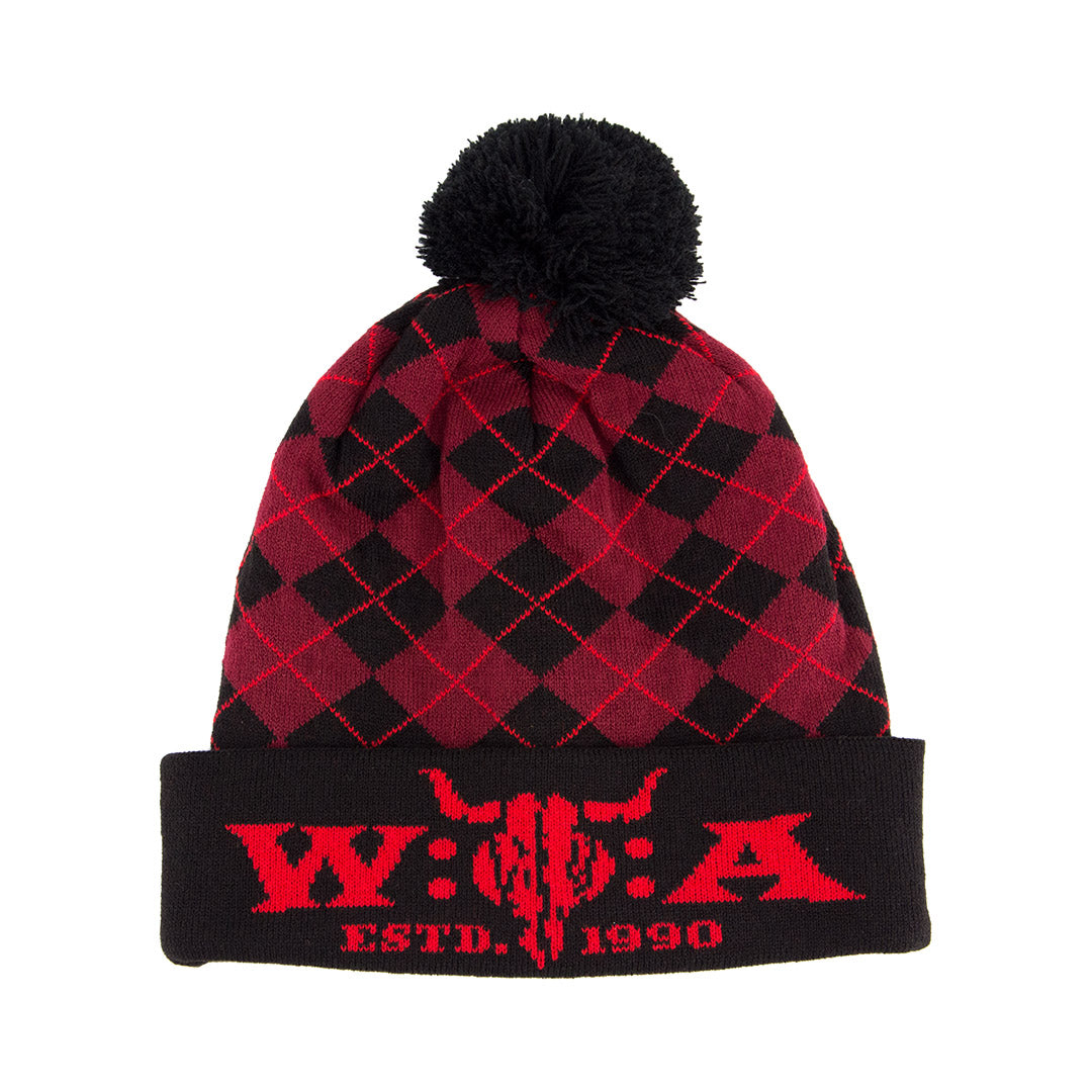 W:O:A - Bommelmütze - Karo Rot
