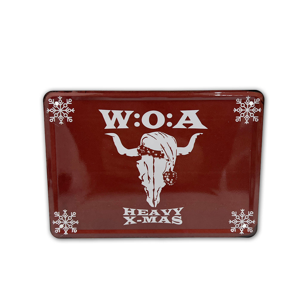 W:O:A - Metallpostkarte - Heavy X-Mas rot image