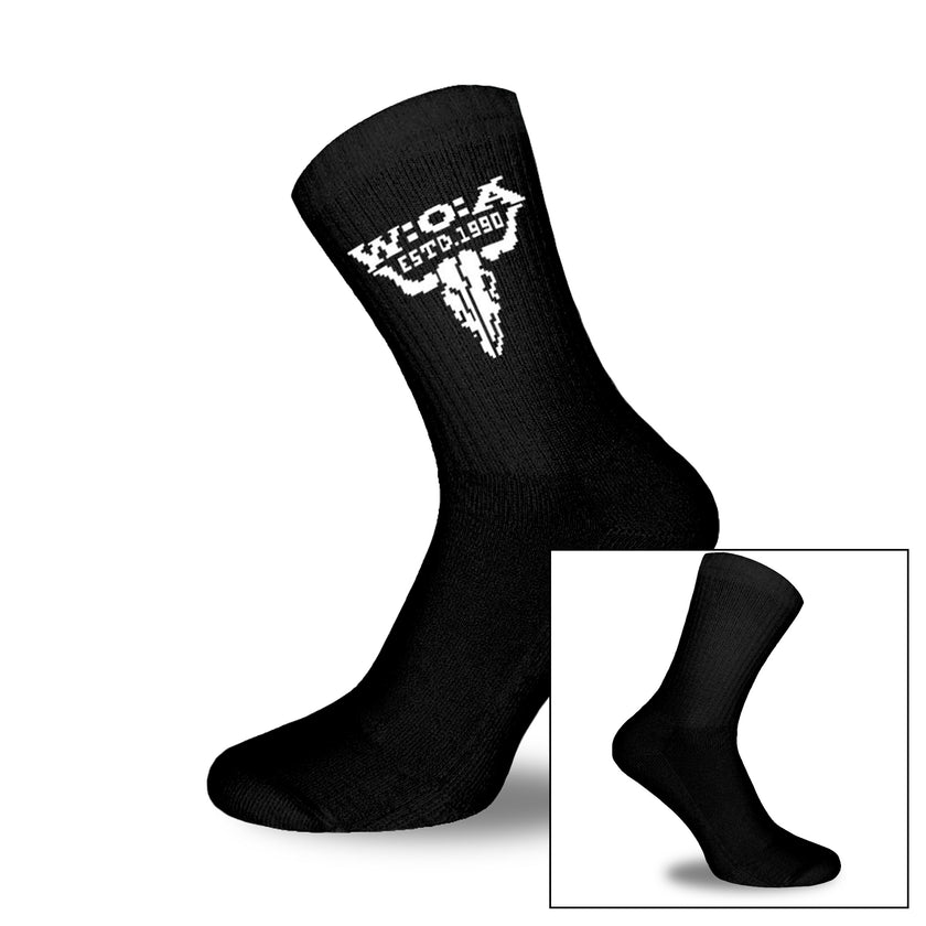 W:O:A - Socken - Logo s/w