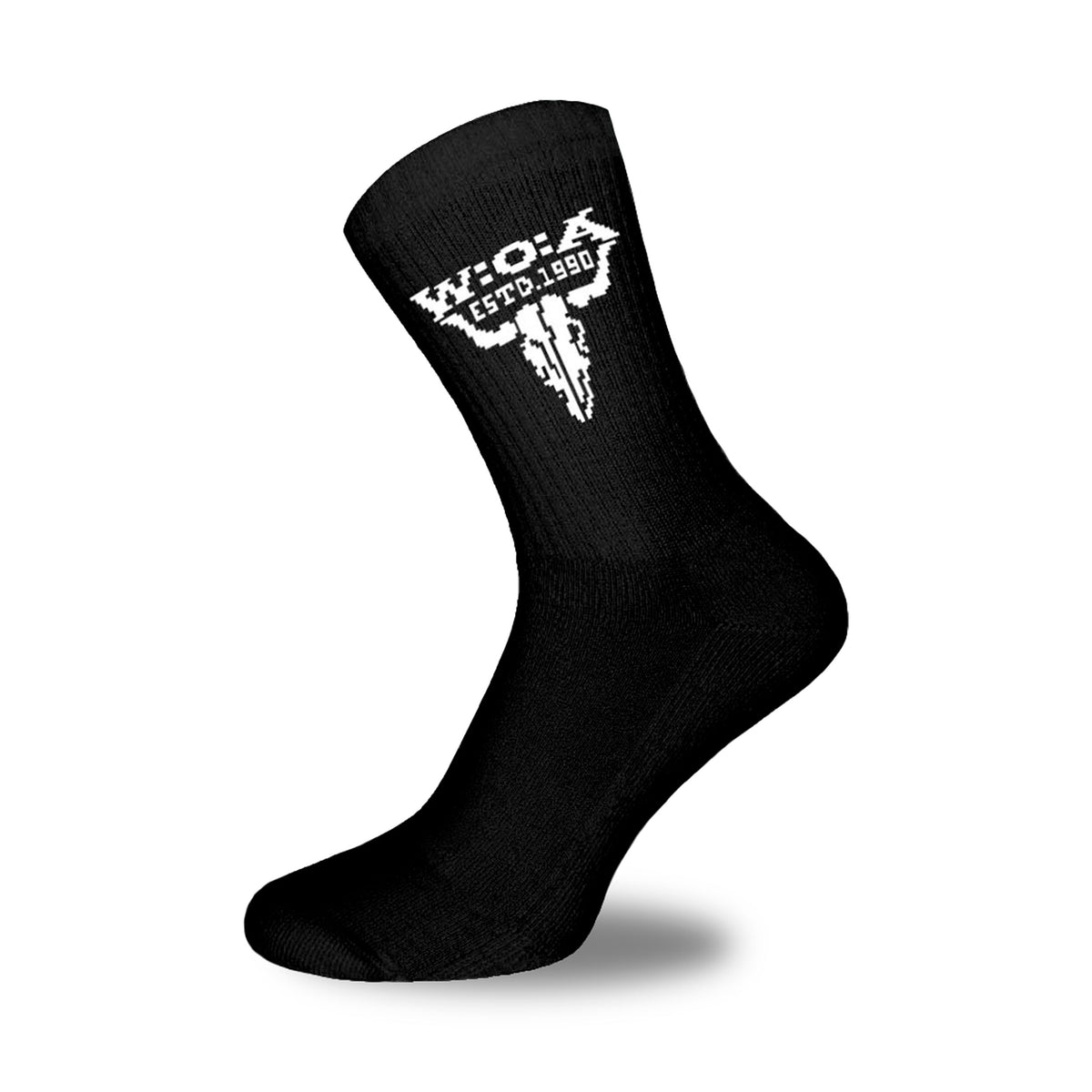 W:O:A - Socken - Logo s/w