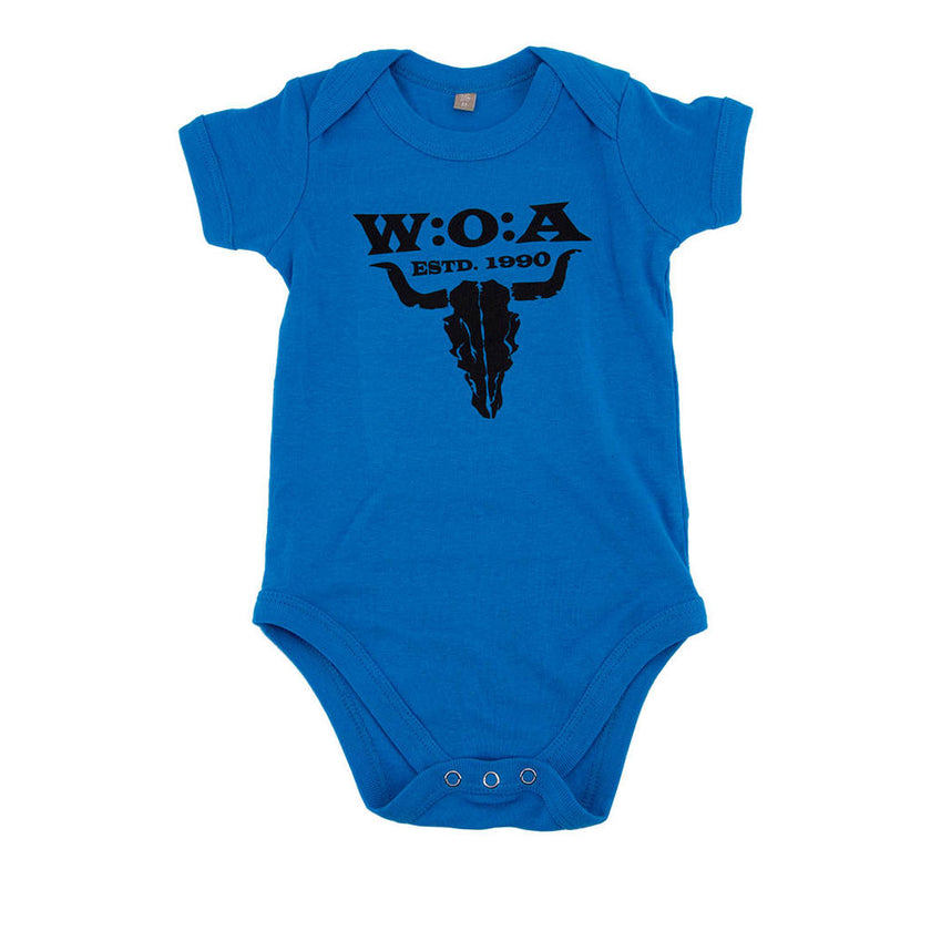 W:O:A - Baby Bodysuit - Logo - Aqua