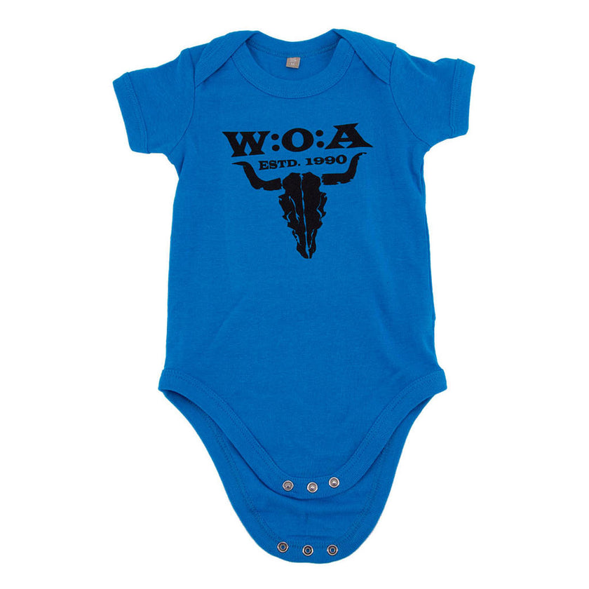 W:O:A - Baby Bodysuit - Logo - Aqua