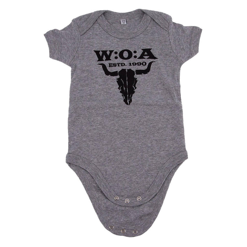 W:O:A - Baby Bodysuit - Logo - Melange Grey