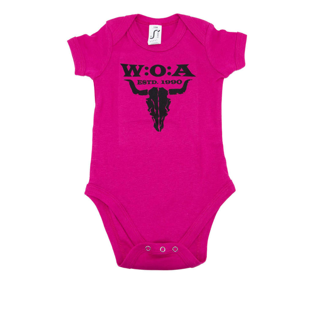 W:O:A - Baby Bodysuit - Logo - Fuchsia image