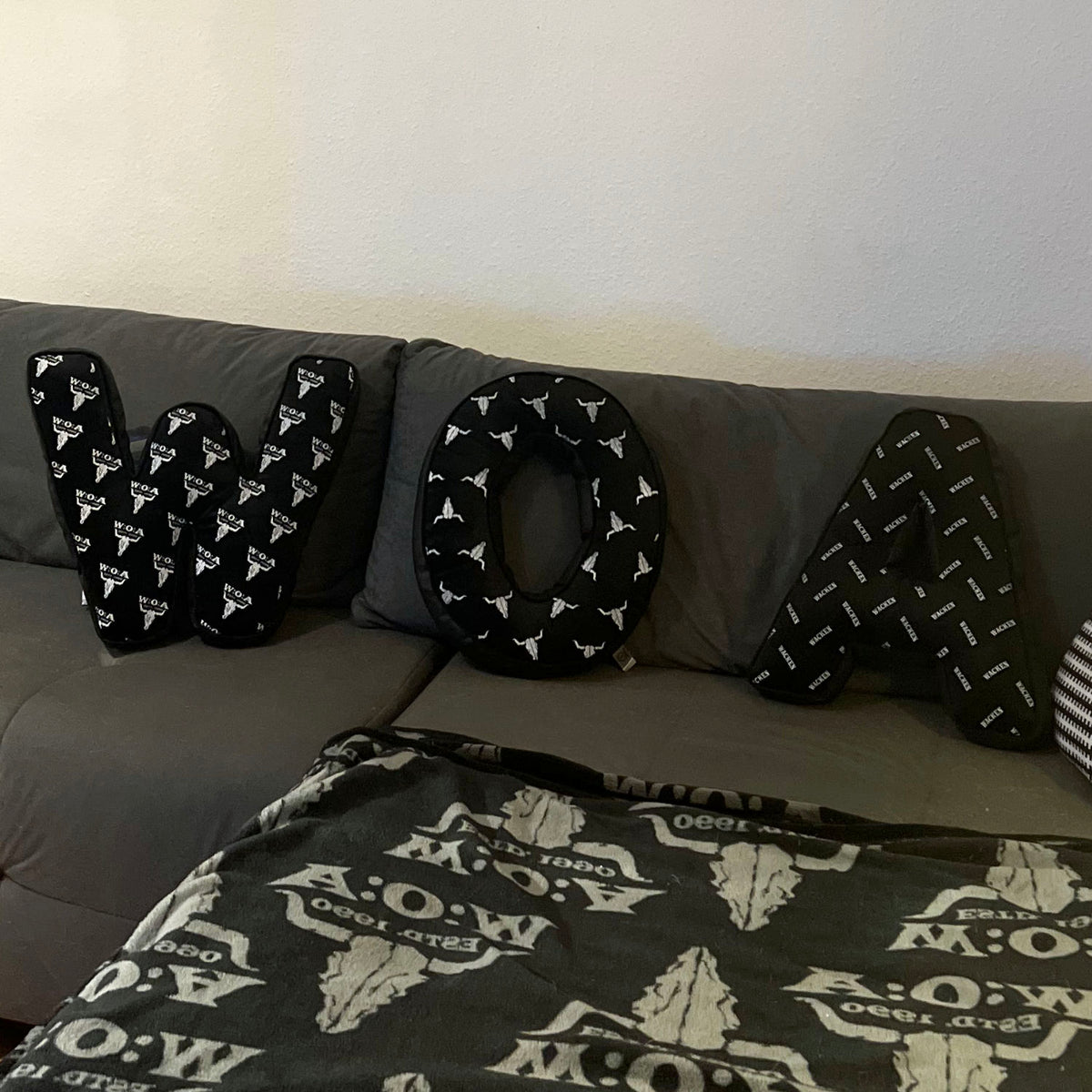 W:O:A - Buchstabenkissen - 3er Set