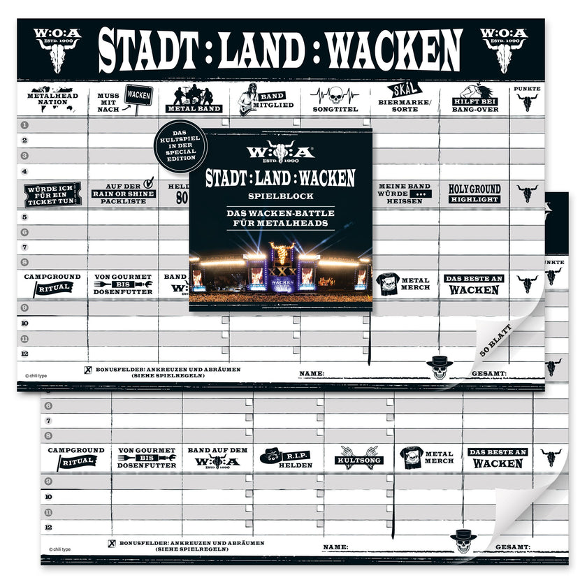 W:O:A - Stadt Land Wacken - Wissensspiel