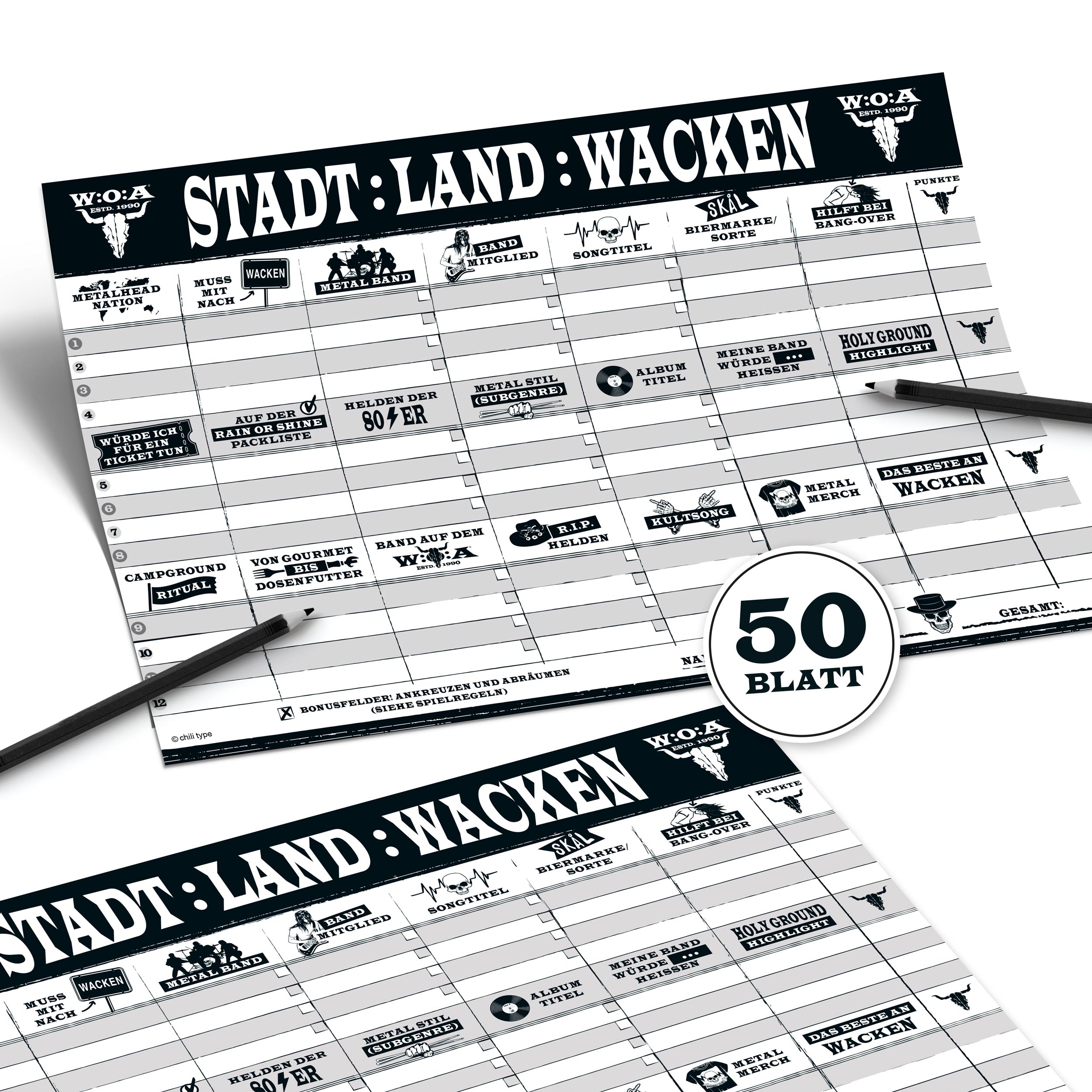 W:O:A - Stadt Land Wacken - Wissensspiel image
