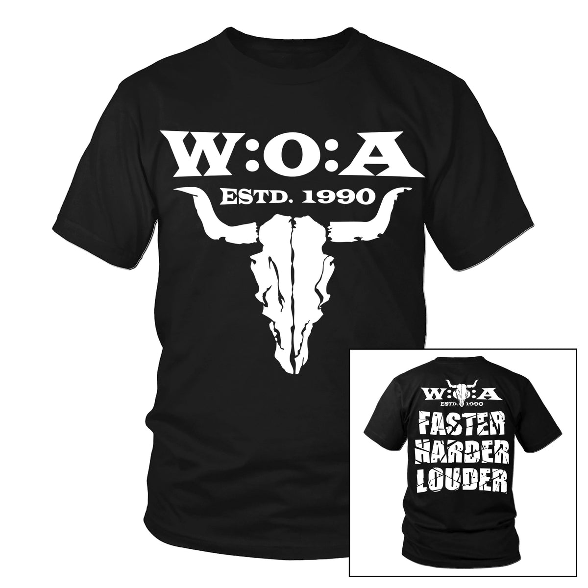 W:O:A - T-Shirt - Logo weiß