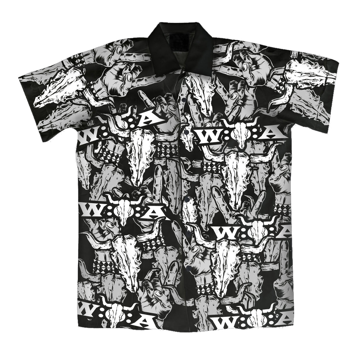 W:O:A - Hawaii Hemd B/W