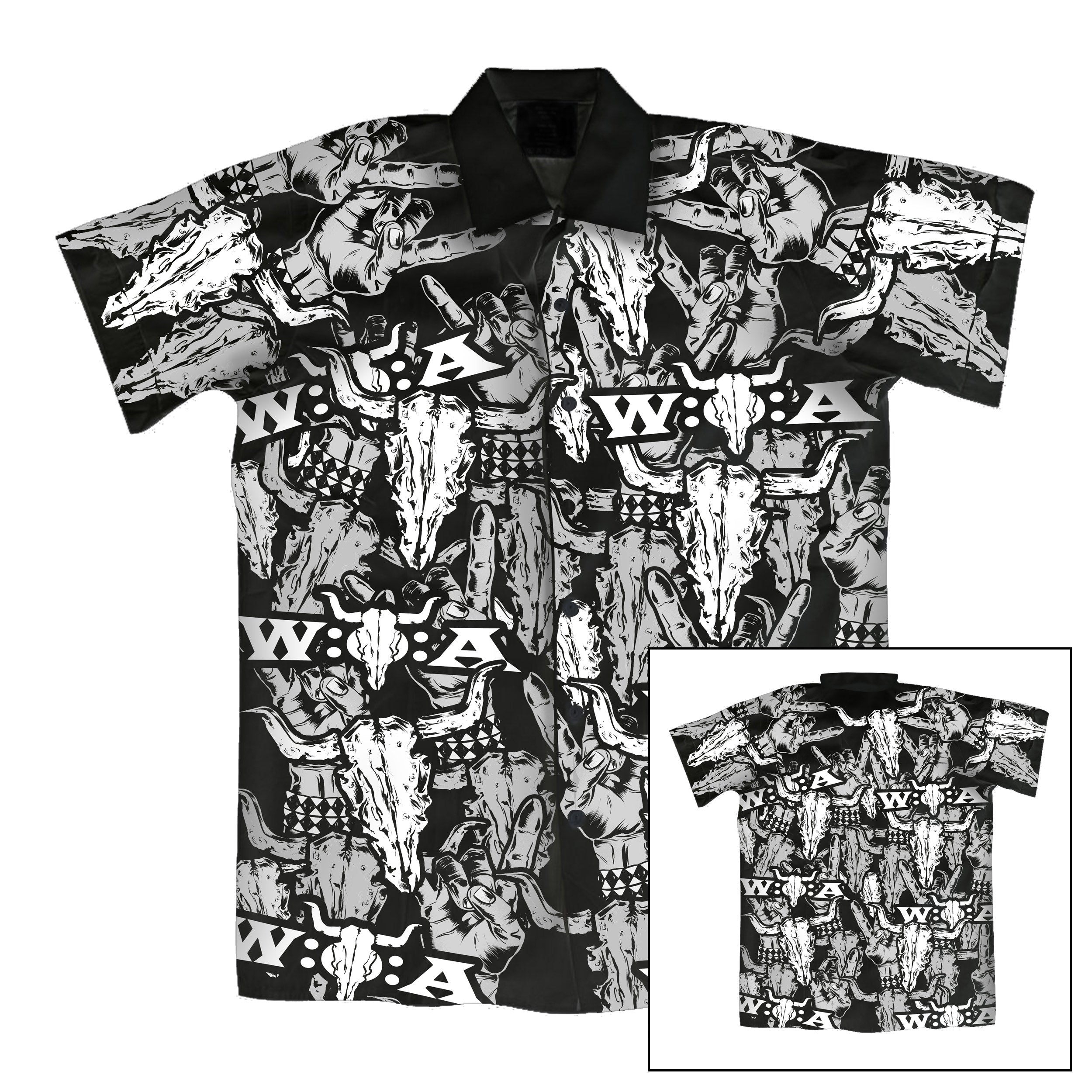 W:O:A - Hawaii Hemd B/W image