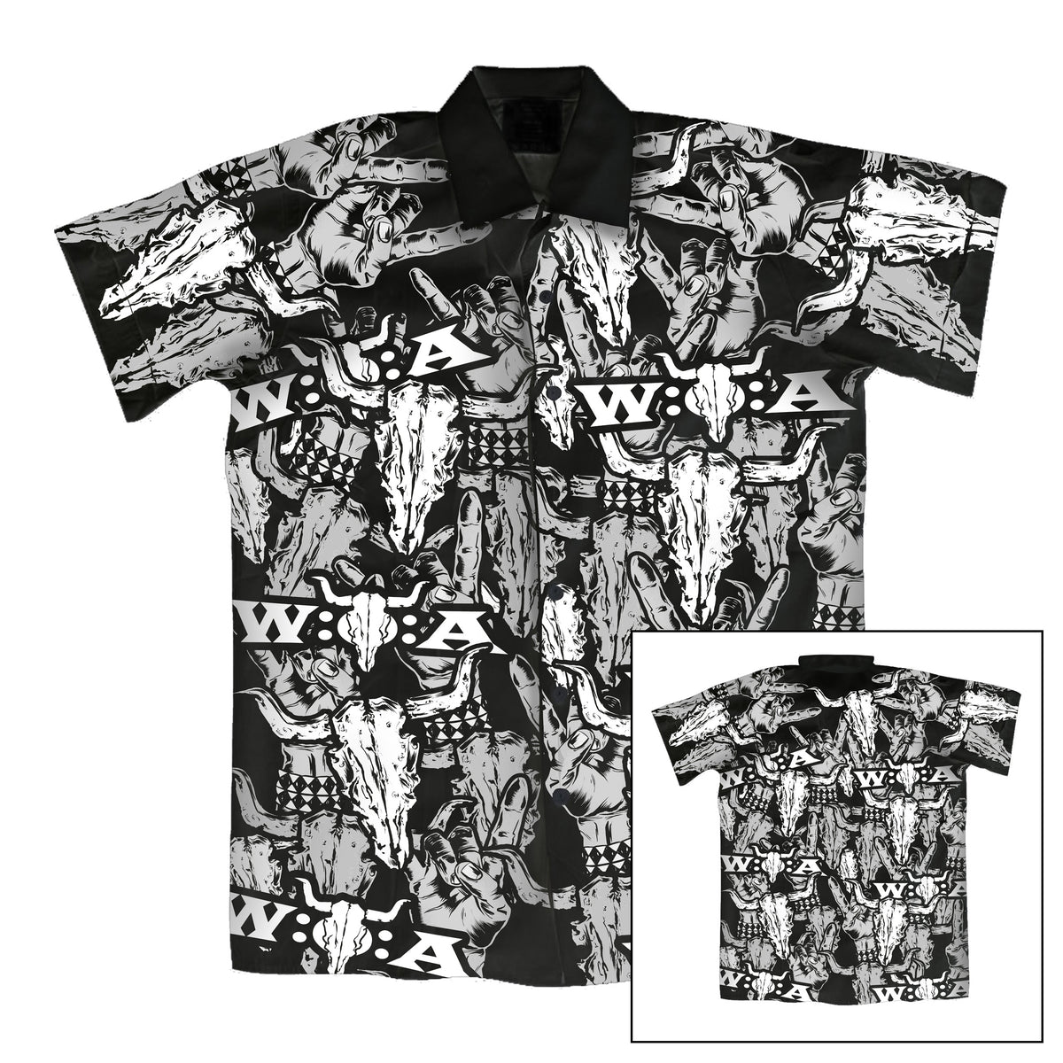 W:O:A - Hawaii Hemd B/W