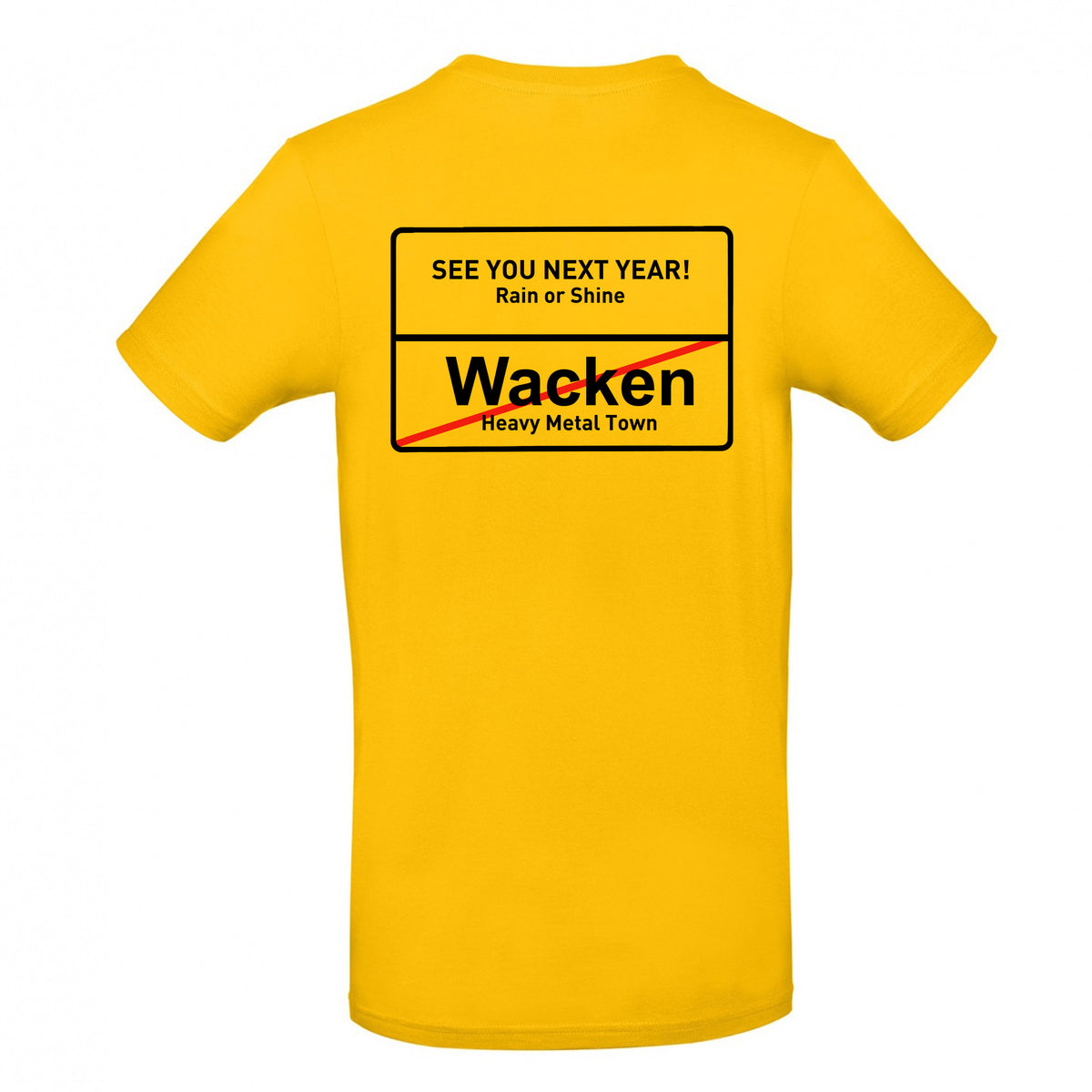W:O:A - T-Shirt - Wacken Ortsschild Gelb