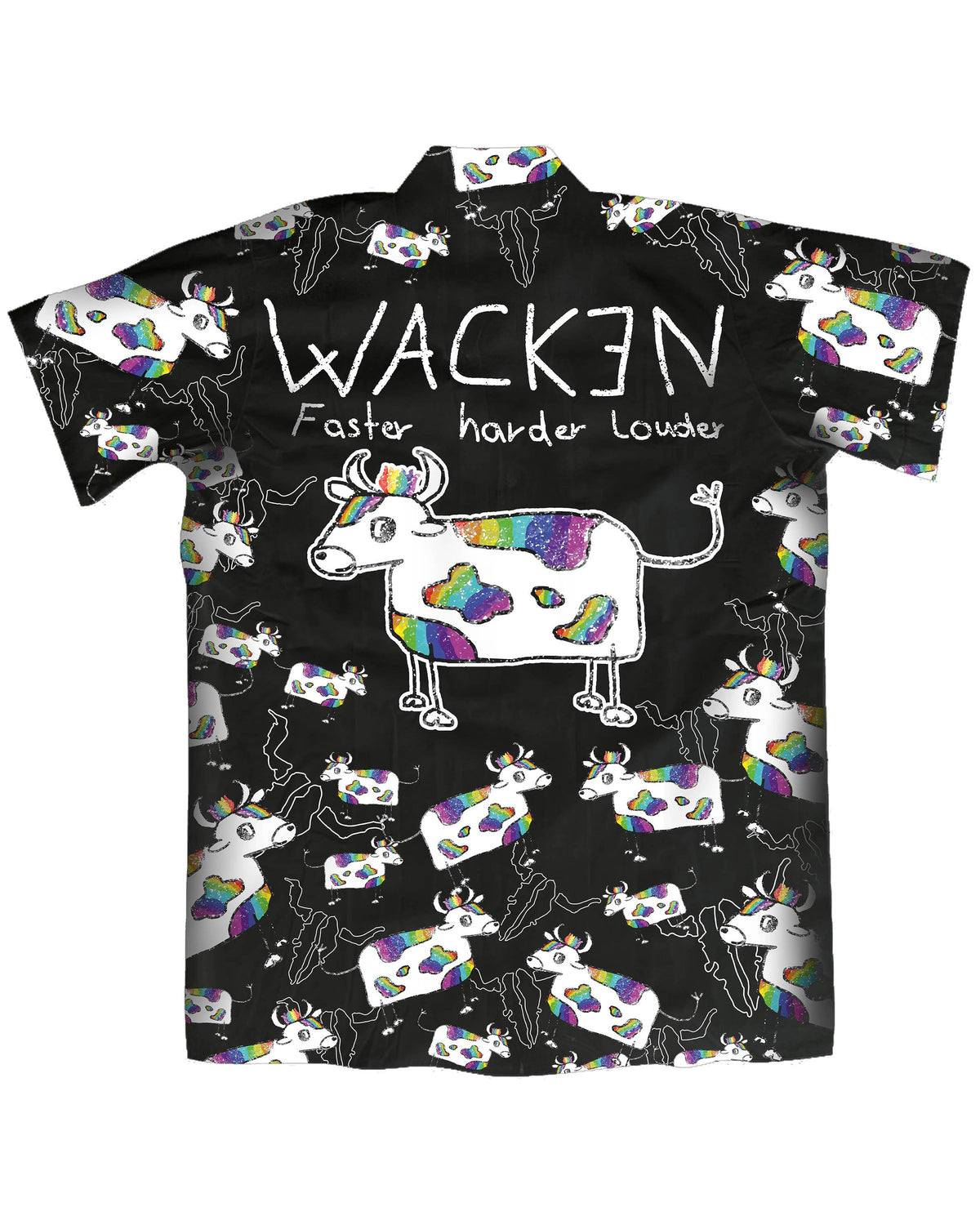 W:O:A - Hawaii Hemd - Rainbow Cow