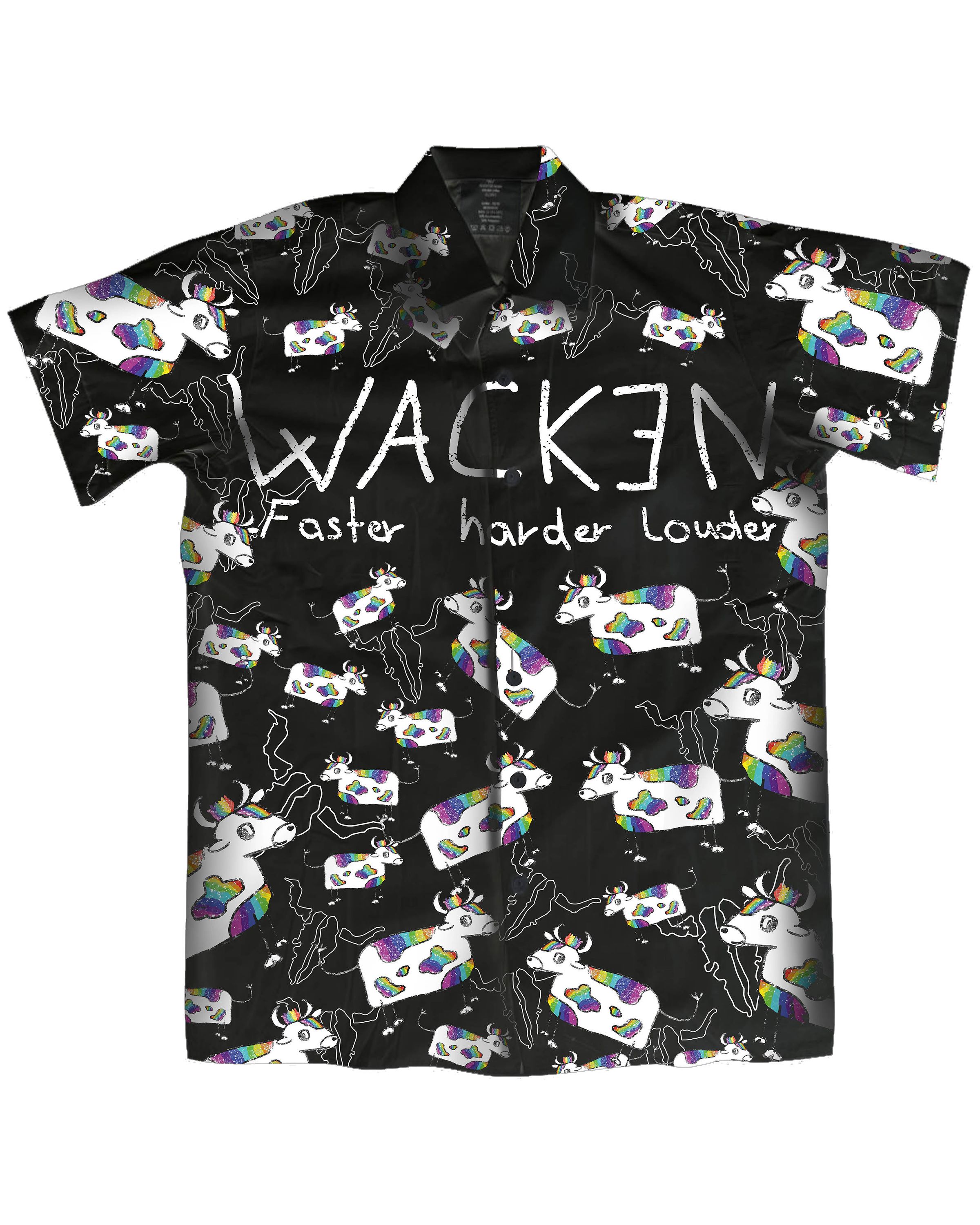 W:O:A - Hawaii Hemd - Rainbow Cow image