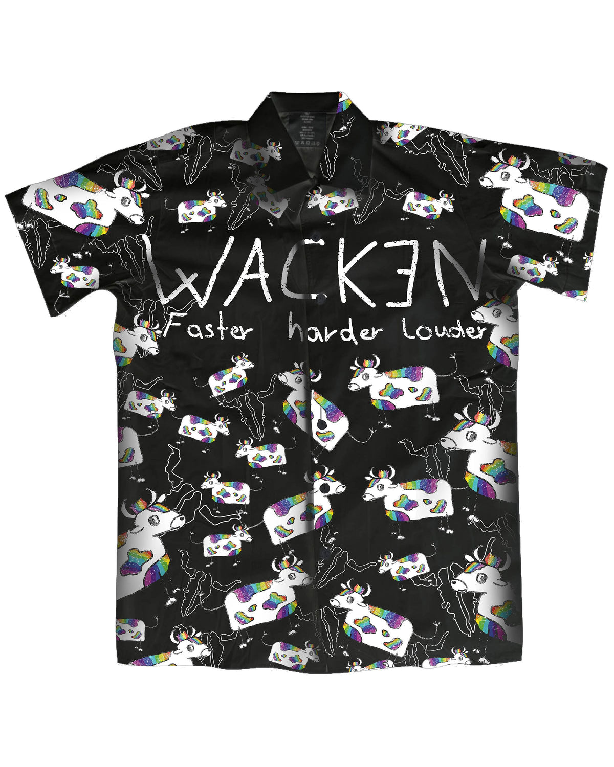 W:O:A - Hawaii Hemd - Rainbow Cow