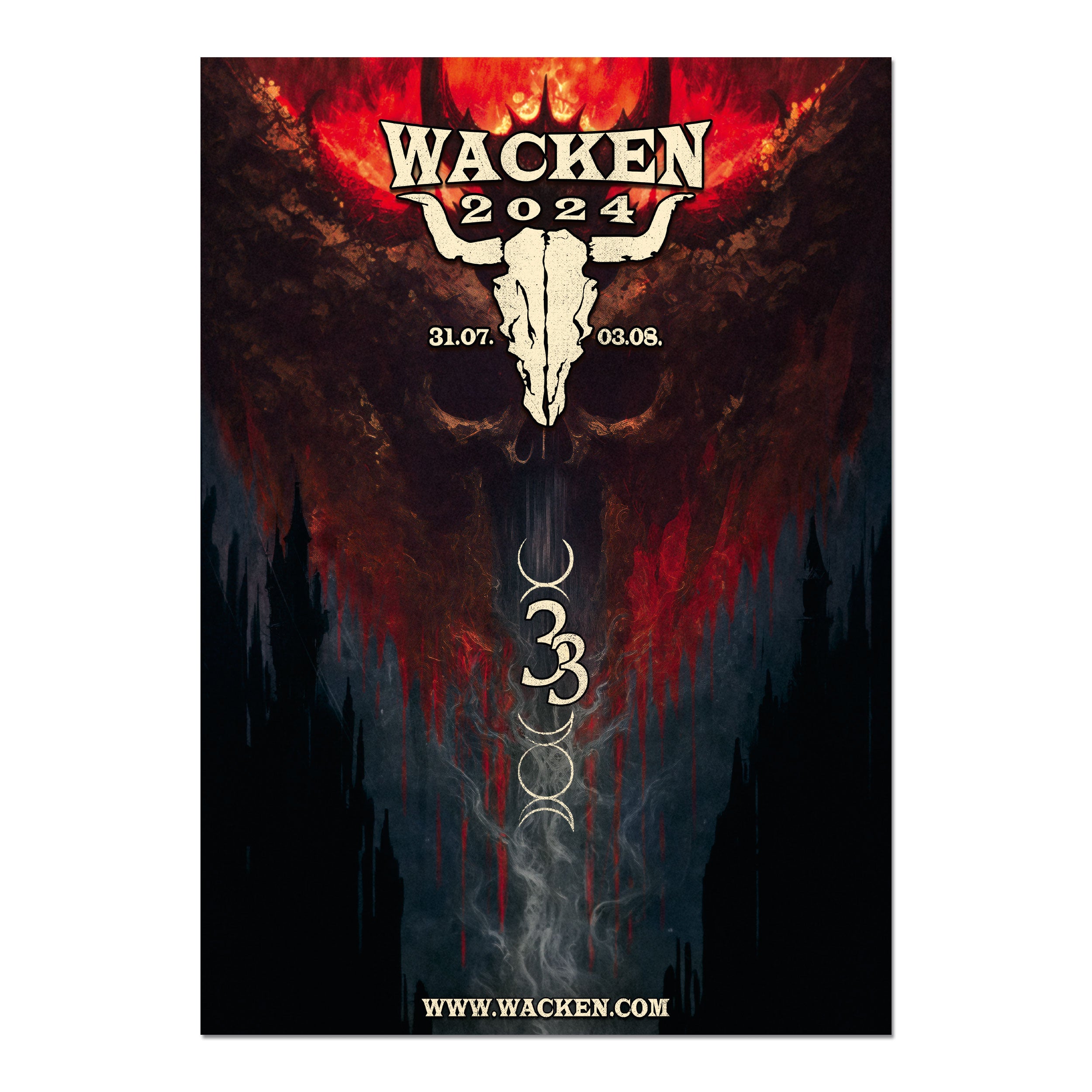 W:O:A - Poster - Overlord Of Flames 2024 - Folded image