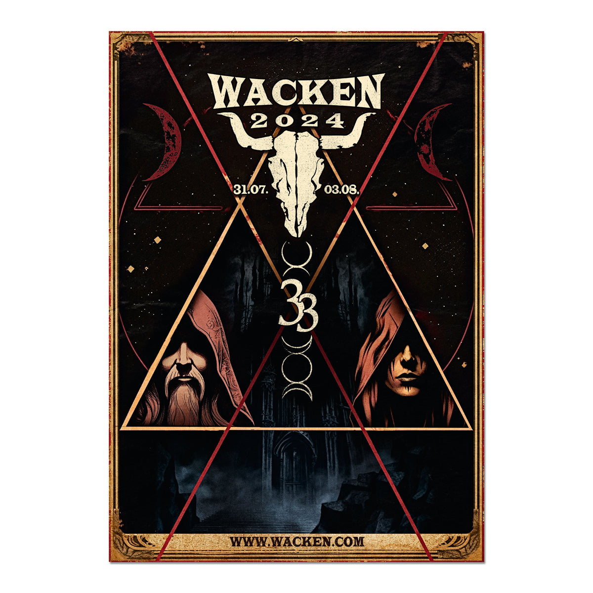 W:O:A - Poster - Card Of Wisdom 2024 - Gefaltet