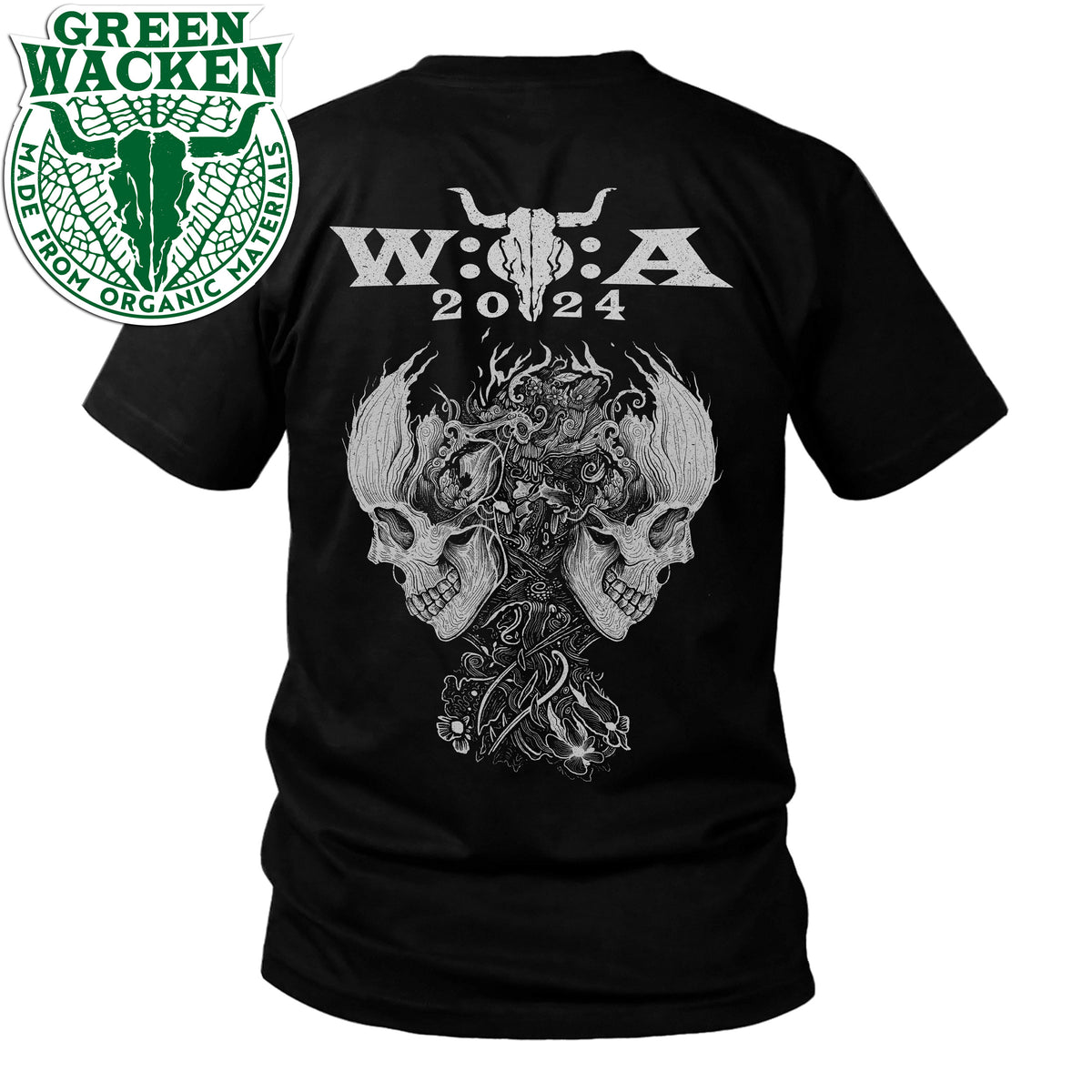 W:O:A - T-Shirt - Flower Skull 2024
