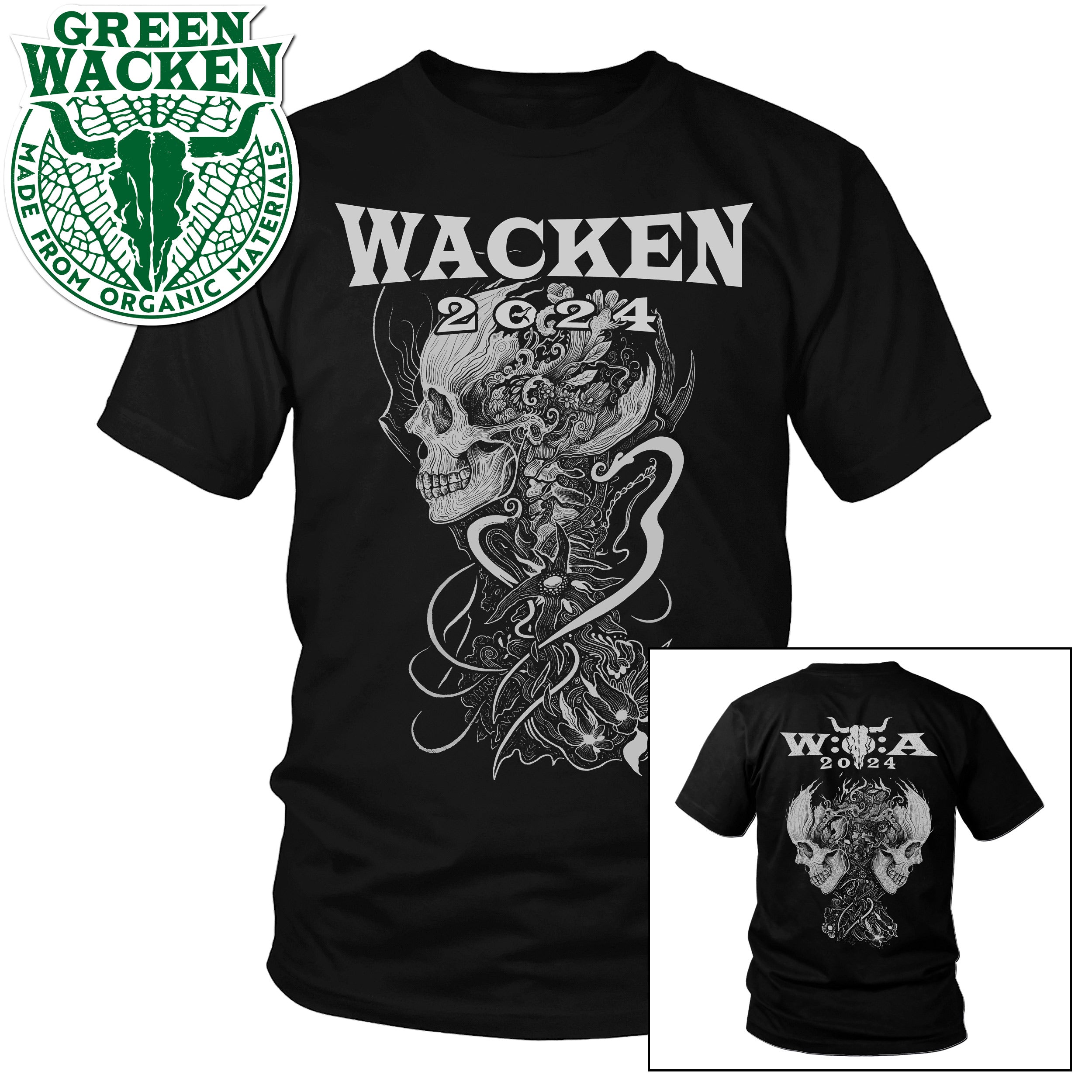 W:O:A - T-Shirt - Flower Skull 2024 image