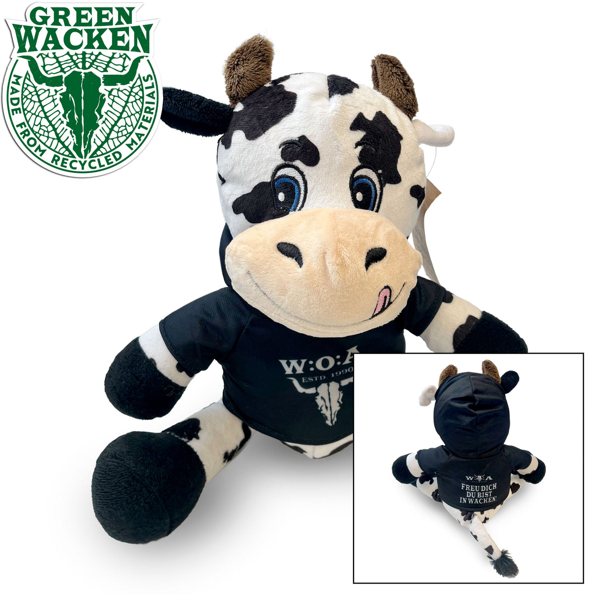 W:O:A - Plüschkuh mit Hoodie