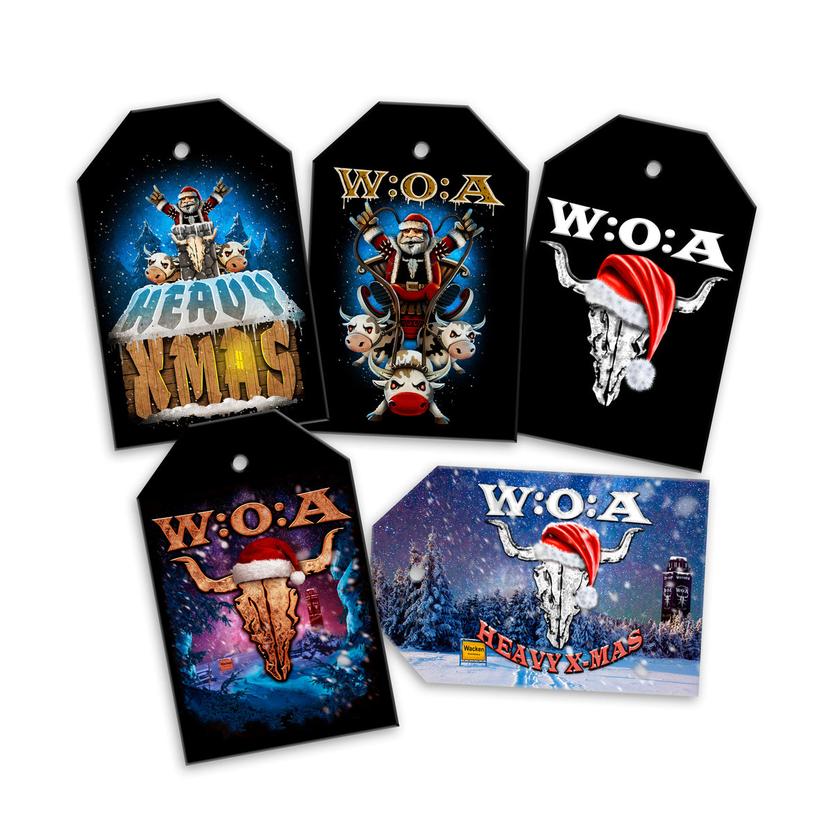 W:O:A - Geschenkeanhänger 5er Set - XMAS