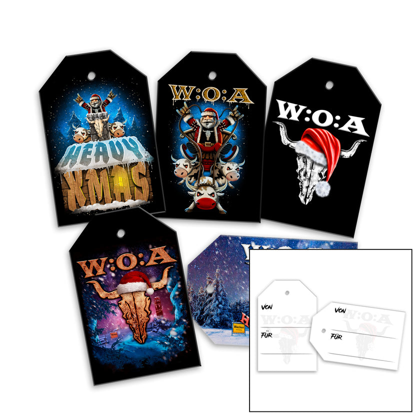 W:O:A - Gift tags set of 5 - XMAS