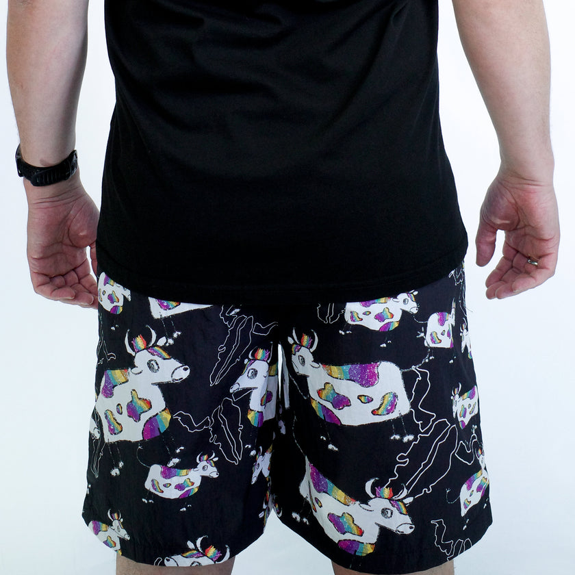 W:O:A - Badeshorts - Rainbow Cow