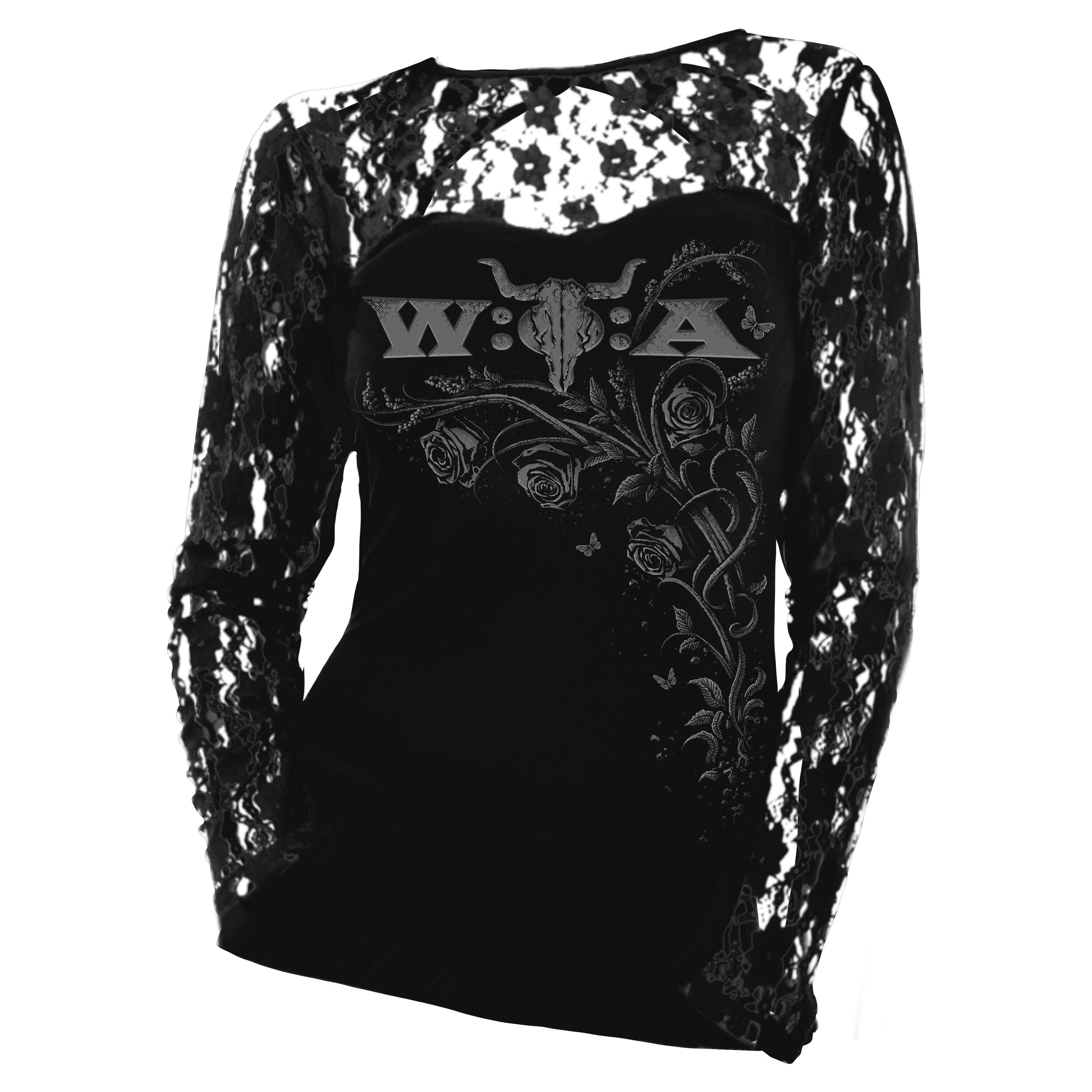 W:O:A - Girlie Mesh Top - Butterfly image
