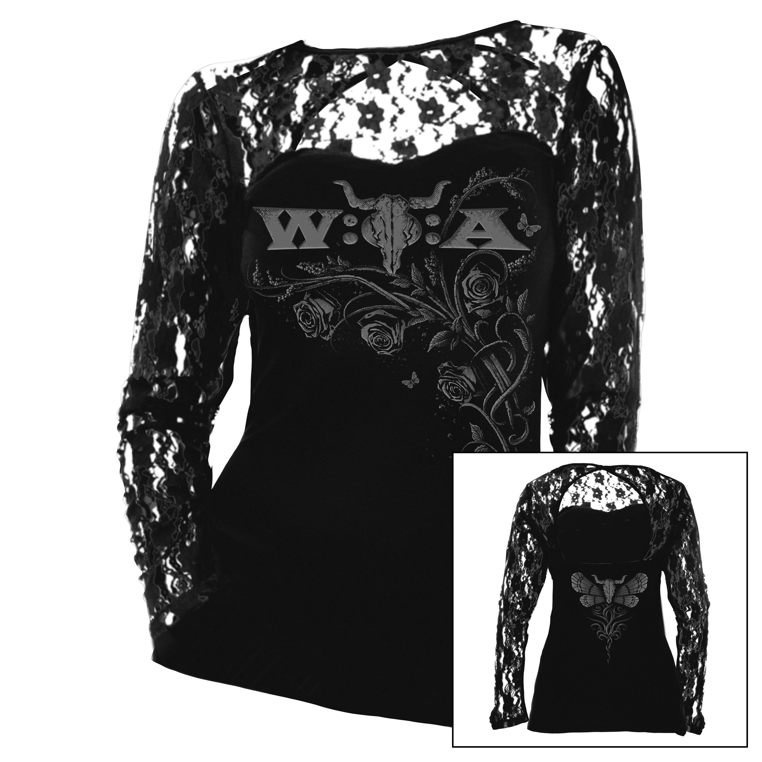 W:O:A - Girlie Mesh Top - Butterfly image