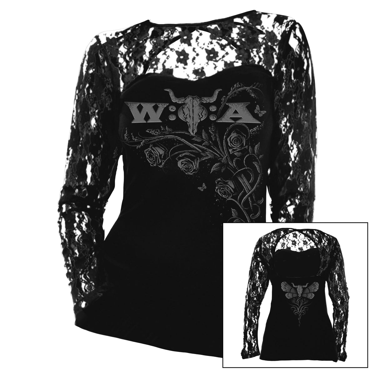 W:O:A - Girlie Mesh Top - Butterfly