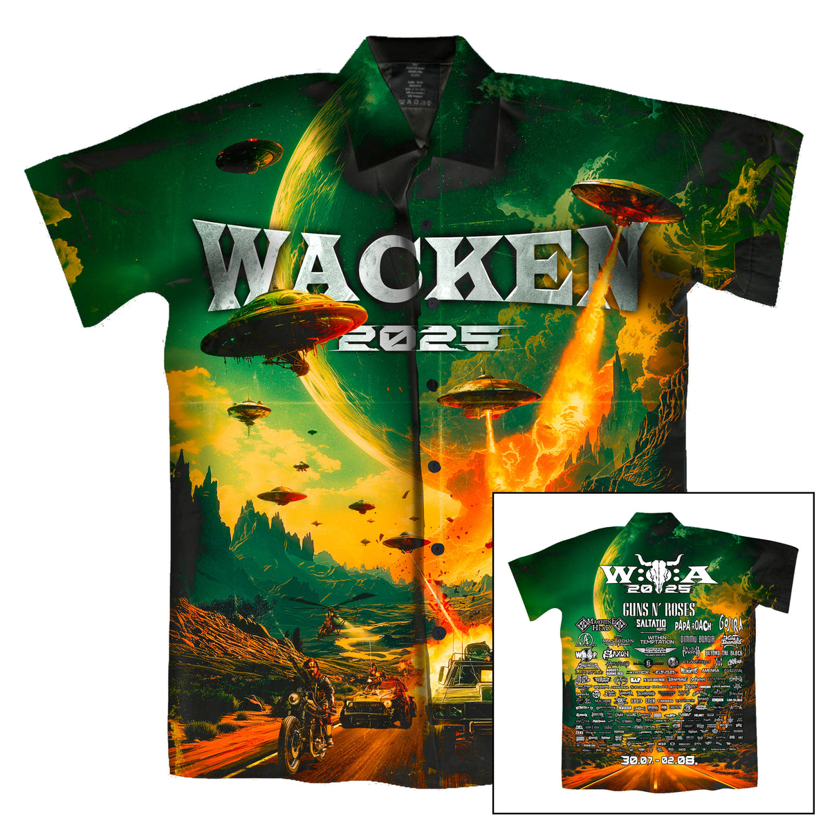 W:O:A - Hawaii Hemd - Alien Attack 2025