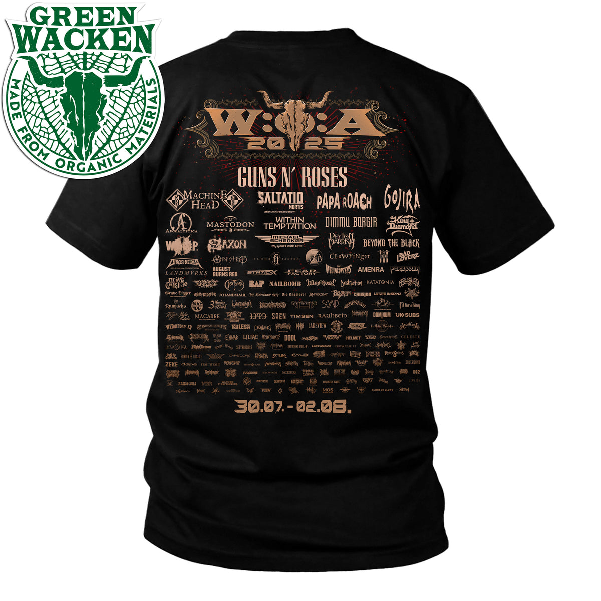 W:O:A - T-Shirt - Classic Rock 2025