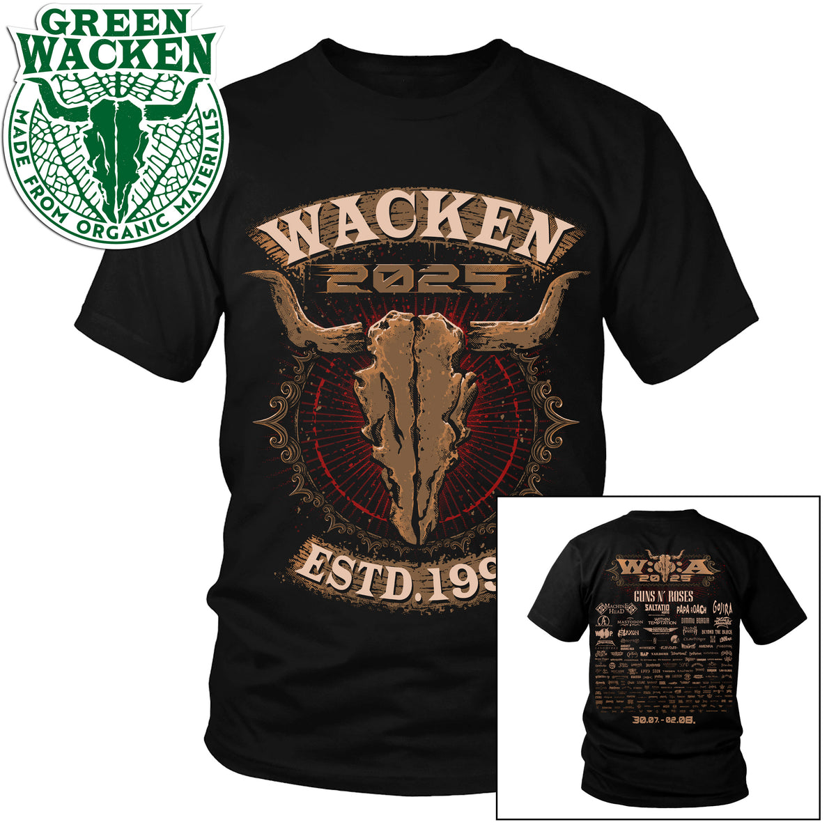 W:O:A - T-Shirt - Classic Rock 2025