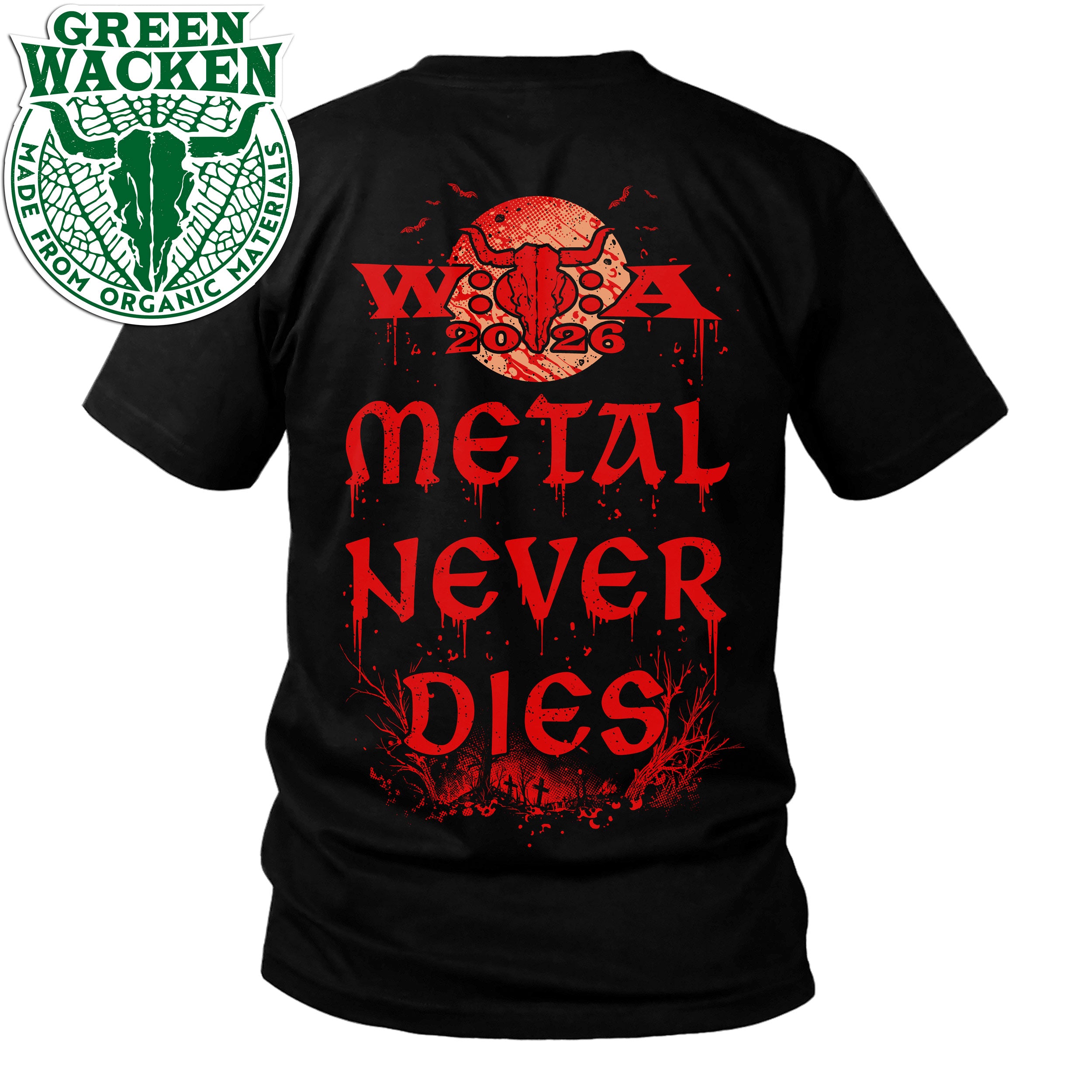 W:O:A - T-Shirt - Metal never dies image
