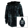 W:O:A - Checkshirt Hood petrol