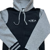 W:O:A - HoodZip - College schwarz/ grau