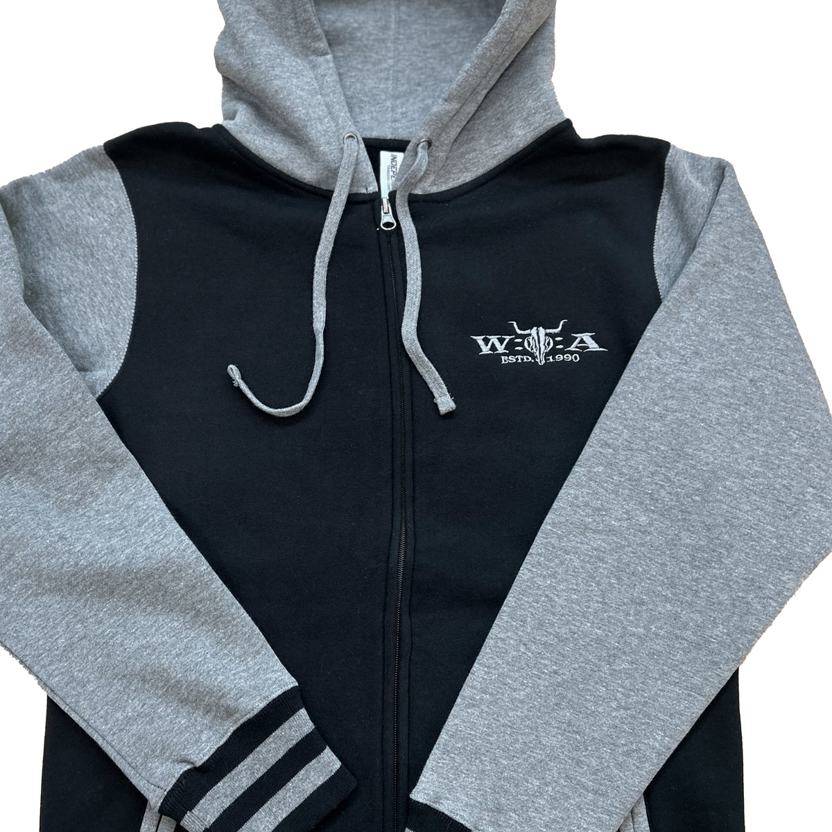 W:O:A - HoodZip - College schwarz/ grau