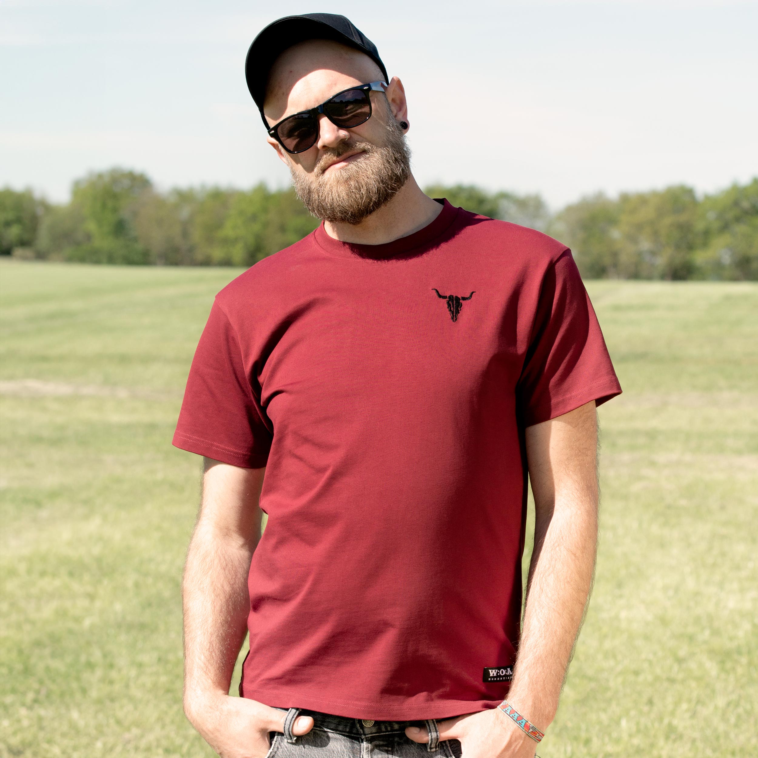 W:O:A Essentials - T-Shirt - Burgundy image
