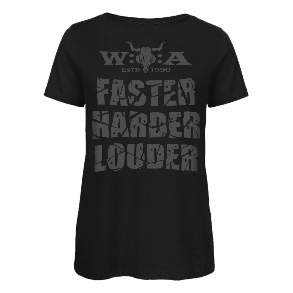 W:O:A - Girlie Shirt - Logo Grau