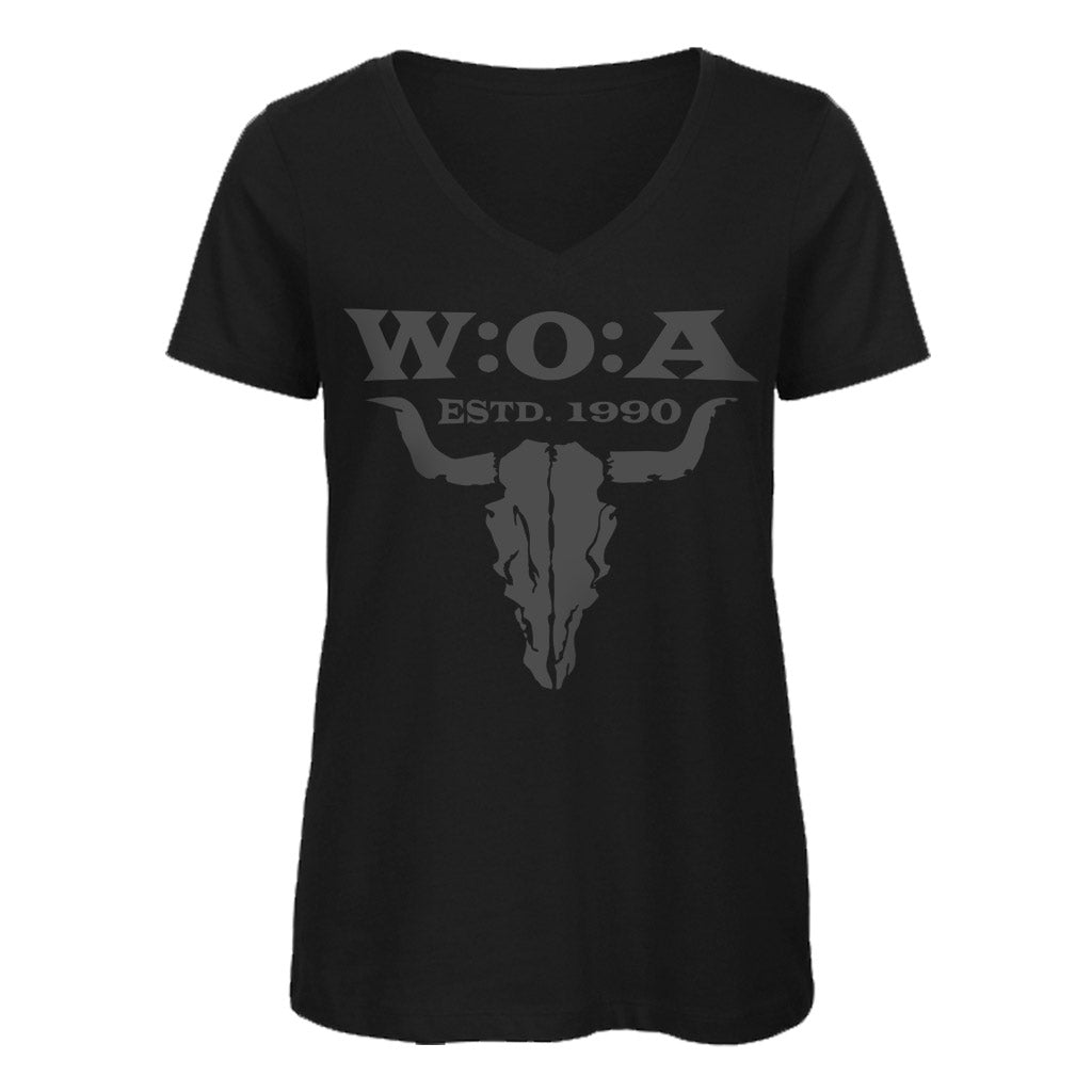 W:O:A - Girlie Shirt - Logo Grau